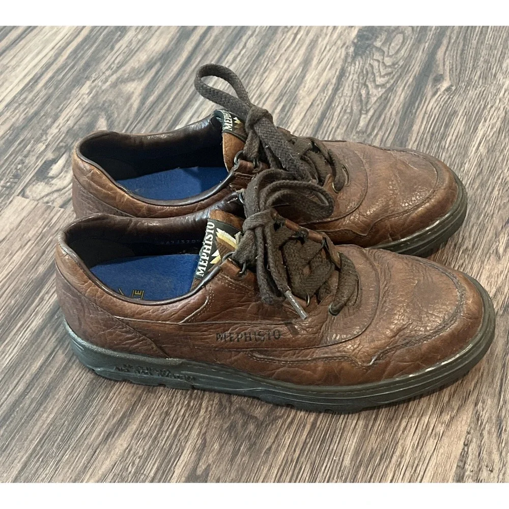 MEPHISTO Runoff Air-bag System Mens Brown Leather Walking Comfort Shoes Size 7